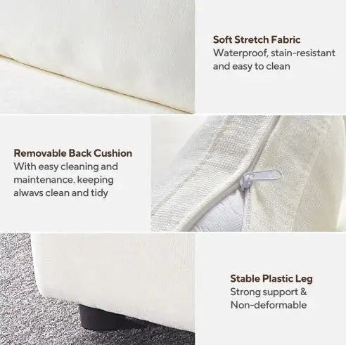 Modular Sofa Whiten Chenille Fabric, Simple And Grand, The Seat And Back Is Very Soft. This Is Also A KNOCK DOWN Sofa