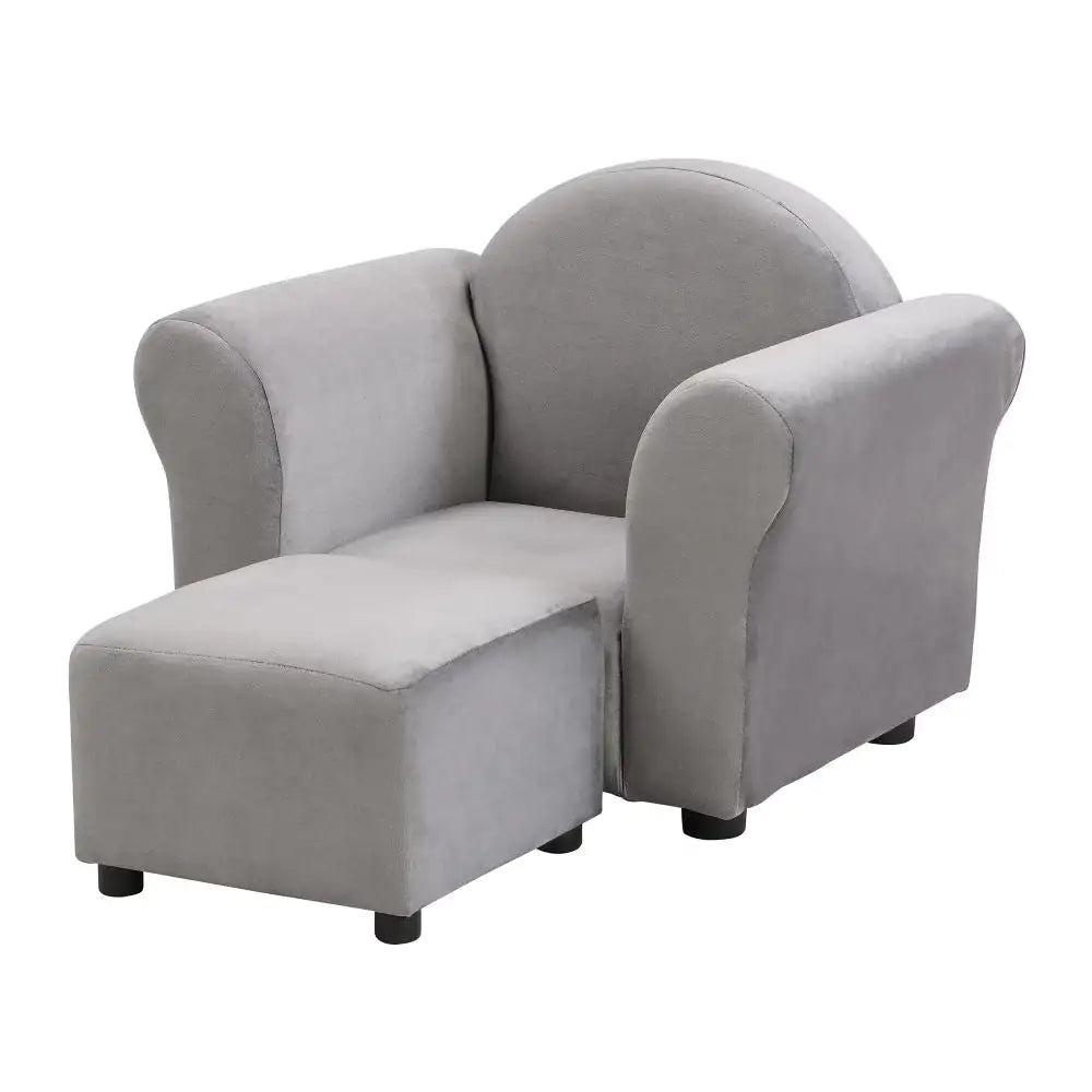 Children's Upholstered Sofa With Ottoman