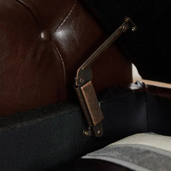 Brown Multifunctional Storage Rectangular Sofa Stool