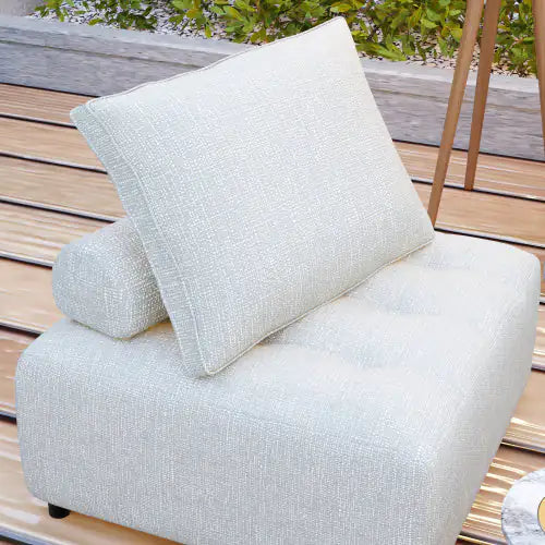 Outdoor Sectional Sofa, Aluminium Structure, Support Cushion And Back Cushion Cover - Removable, Fade Resistant, Including Waterproof Sofa Cover, Beige - Price - Based On A Single Piece