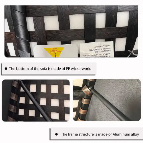 Outdoor Modular Sofa, Aluminium Structure, Support Cushion And Back Cushion Cover - Removable, Fade Resistant, With Waterproof Cover, Light Brown - Price - Based On A Single Piece