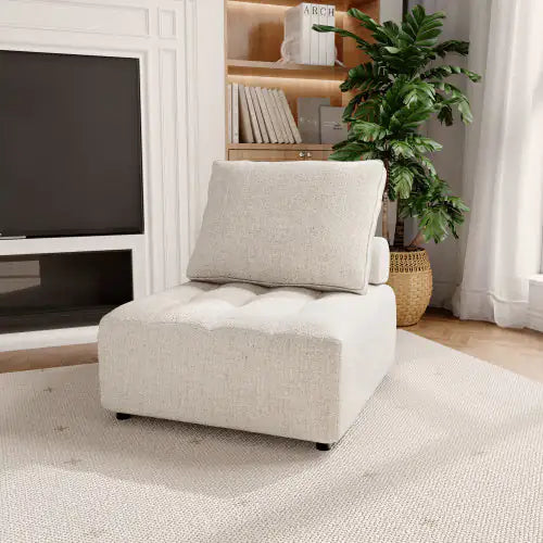 Outdoor Sectional Sofa, Aluminium Structure, Support Cushion And Back Cushion Cover - Removable, Fade Resistant, Including Waterproof Sofa Cover, Beige - Price - Based On A Single Piece