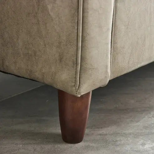 Modern Mid-Century Vegan Leather Sofa