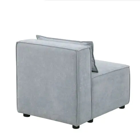 Modular Sofa Grayish Blue Chenille Fabric, Simple And Grand, The Seat And Back Is Very Soft. This Is Also A KNOCK DOWN Sofa