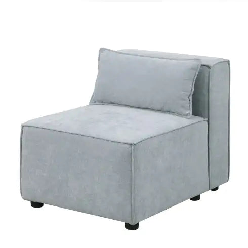 Modular Sofa Grayish Blue Chenille Fabric, Simple And Grand, The Seat And Back Is Very Soft. This Is Also A KNOCK DOWN Sofa