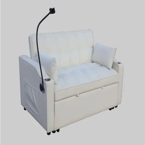 Modern Velvet Double Sofa Bed With Pull-out Bed 3-in-1 Convertible Sofa Bed