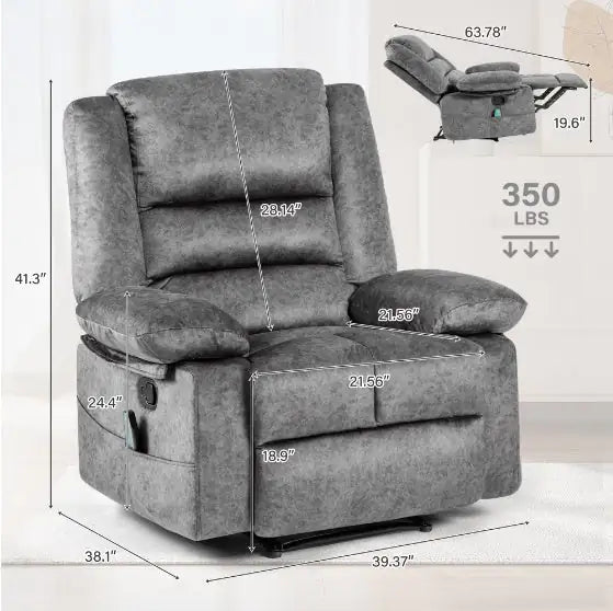 Grey Massage Lounger Sofa