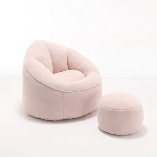 Bedding Bean Bag Sofa Chair High Pressure Foam Bean Bag Chair Material With Padded Foam Padding Compressed Bean Bag With Footrest