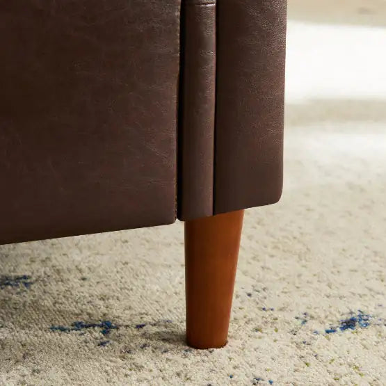 Brown Multifunctional Storage Rectangular Sofa Stool