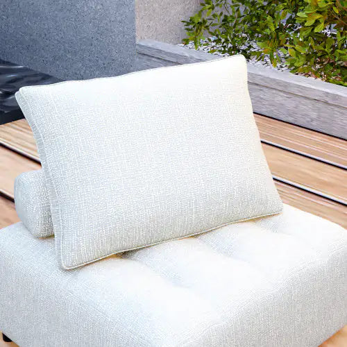 Outdoor Sectional Sofa, Aluminium Structure, Support Cushion And Back Cushion Cover - Removable, Fade Resistant, Including Waterproof Sofa Cover, Beige - Price - Based On A Single Piece