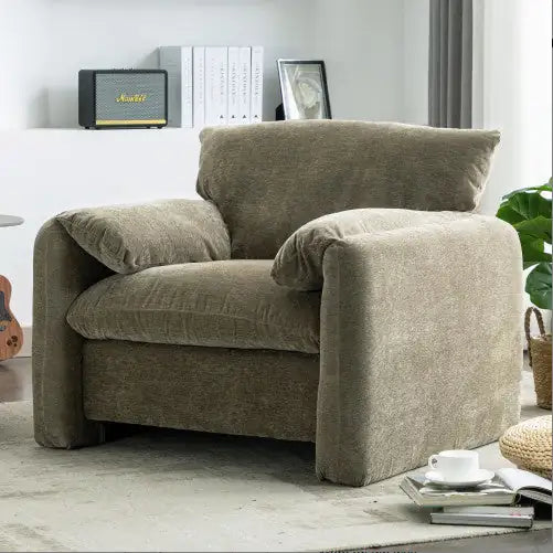 Modern Style Chenille Oversized Armchair Accent Chair Single Sofa Lounge Chair 38.6'' W For Living Room