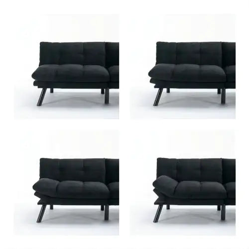 Black Convertible Folding Modern Sofa Bed