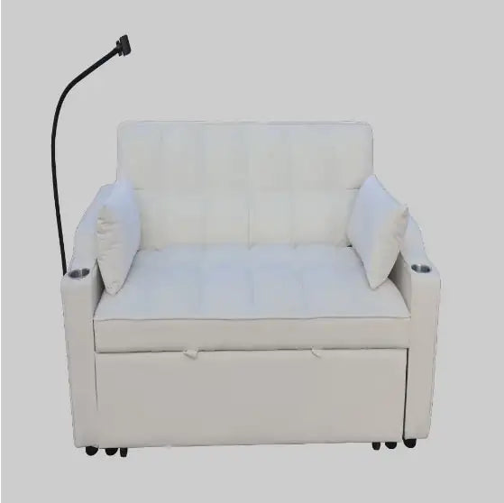 Modern Velvet Double Sofa Bed With Pull-out Bed 3-in-1 Convertible Sofa Bed