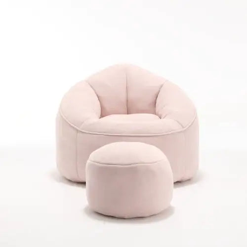 Bedding Bean Bag Sofa Chair High Pressure Foam Bean Bag Chair Material With Padded Foam Padding Compressed Bean Bag With Footrest