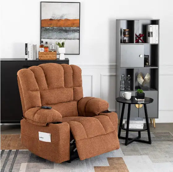 Manual Chaise Longue Sofa With Massage And Heating Function