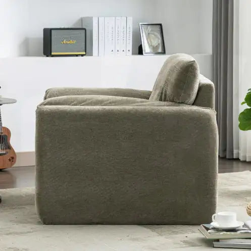 Modern Style Chenille Oversized Armchair Accent Chair Single Sofa Lounge Chair 38.6'' W For Living Room