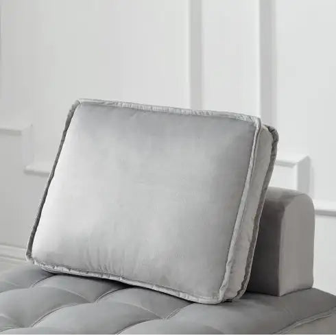 Convertible Sleeping Sofa Bed, Modern Velvet Fabric Single Seater Sofa, Sleeping Sofabed With 1 Back Pillow And Removable Back, Single Comfortable Recliner Sofabed For Office, Living Room Apartment