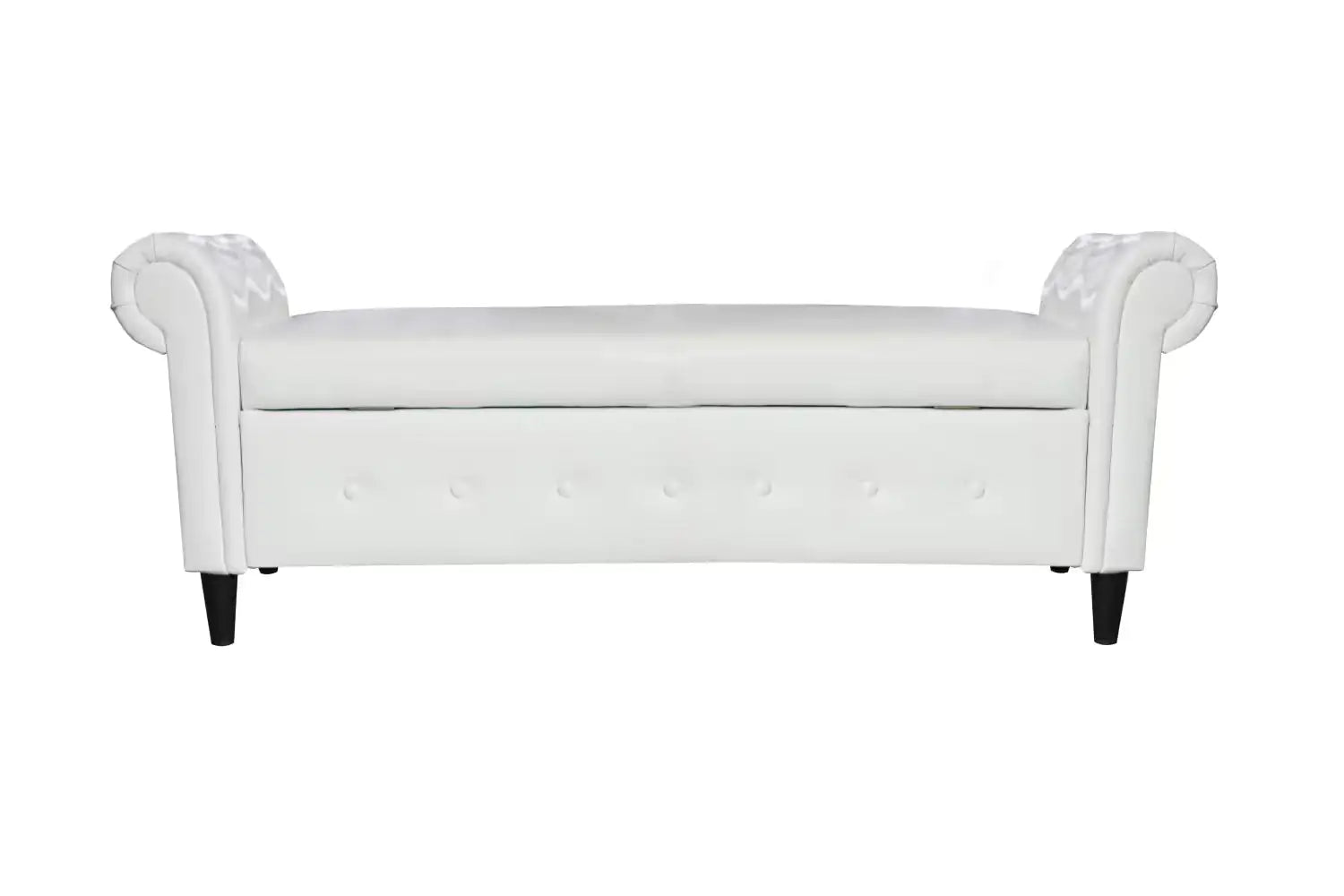 White Multifunctional Storage Rectangular Sofa Stool
